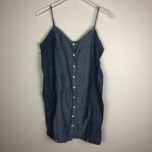 Nordstrom 1250C Tencel Chambray Dress M Flawed
